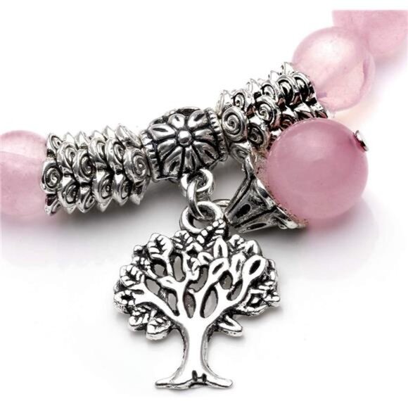 Stretch Tree of Life Bracelet Lucky Stone Reiki Healing Crystal,Gemstone Charms - Picture 4 of 7